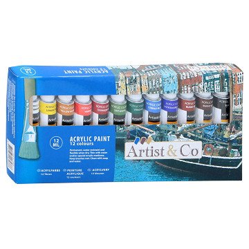 Acrylic paint, 12 pcs.