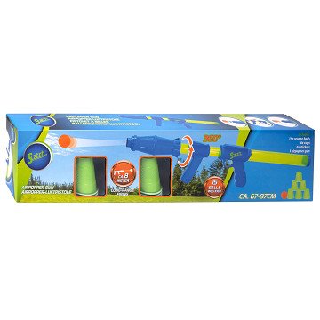 Ball shooter with 15 balls and 6 cups