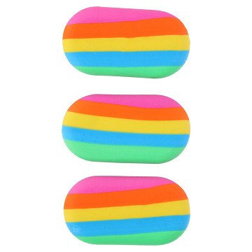 Radiergummi Regenbogen, 3 Stk.