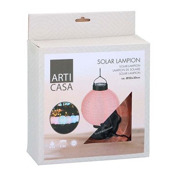 Solar Lantern Fuchsia, 20cm