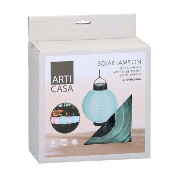 Solar Lantern Green, 20cm