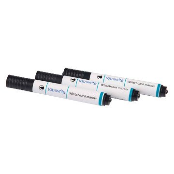 Whiteboardstift Zwart, 3st.