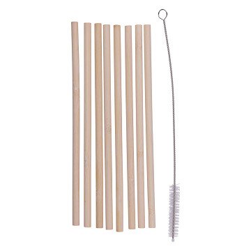 Bamboo Straws, 9 pcs.