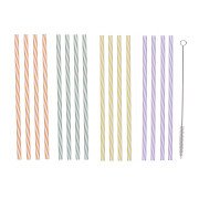 Reusable Straws with Brush, 25pcs.