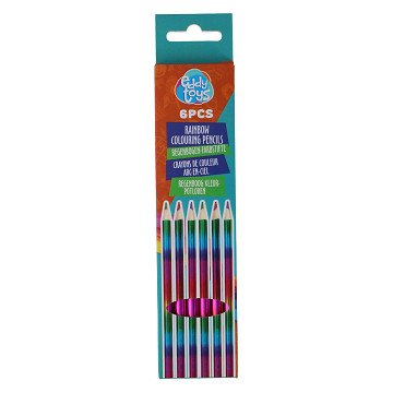 4-in-1 Rainbow Colouring Pencils, 6 pcs.