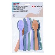 Farbiges Besteckset, 12-teilig,