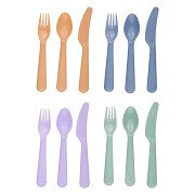 Farbiges Besteckset, 12-teilig,