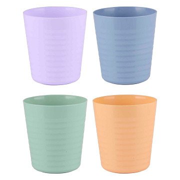 Gekleurde Bekers, 4dlg.