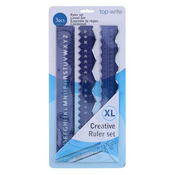 Creative ruler set 30cm, 3-piece.