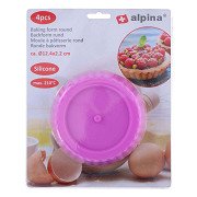 Silicone Baking Mold Round, 4 pcs