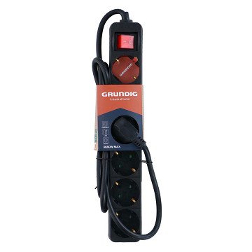 Grundig 6-fach Steckdosenleiste mit Ein-/Ausschalter, 1,5 m