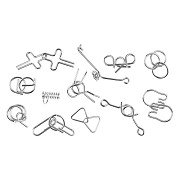Metal Brain Teaser, Set of 12