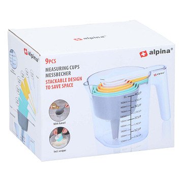 Messbecher-Set, 9-teilig.