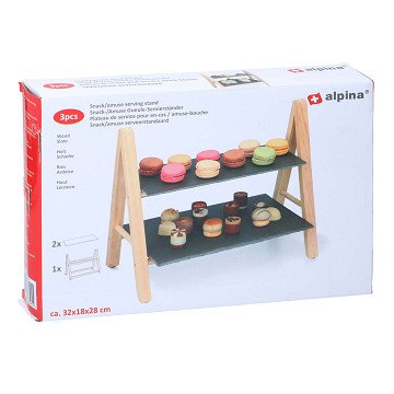 Servierständer, zweistöckig, 32 x 18 x 28 cm