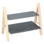 Servierständer, zweistöckig, 32 x 18 x 28 cm