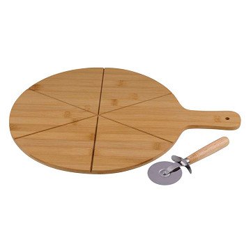 Alpina Pizzabrett und Pizzaschneider, 2-tlg.