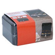 Black+Decker Geldkassette schwarz mit Schlüssel, 6 Fächer