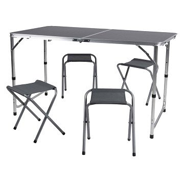 Klappmöbel-Set 120x60cm, 5-teilig.