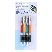 Kugelschreiber mit Grip, 4 Stk.