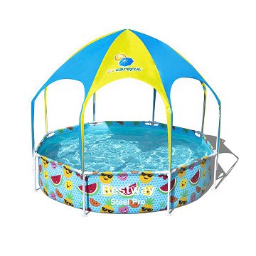 Bestway Steel Pro Zwembad met UV Zonnescherm, 244cm