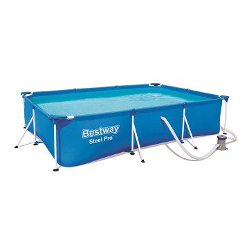 Bestway Pool-Set Steel Pro Rechteck mit Pumpe, 300x201x66cm