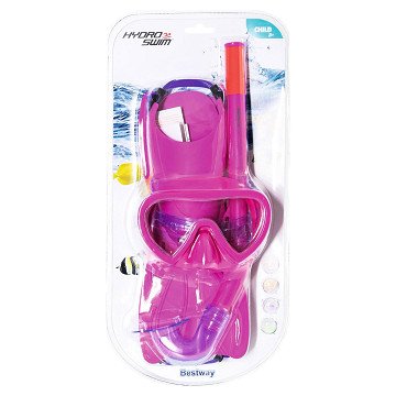 Bestway Hydro-Swim Complete Snorkel Set, size 24-27 - Pink