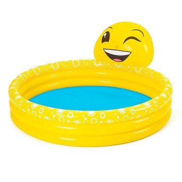 Bestway 3-Rings Swimming Pool with Sprinkler Summer Smiles, 165x144x69cm