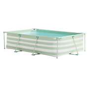 Swim Essentials Luxury Green Striped Swimming Pool, 300x200x75cm