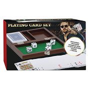 Spielkarten- und Würfelset in Holzbox