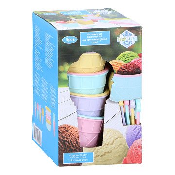 Ice cream set, 9 pcs.