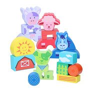 Wooden Farmhouse Blocks, 20 pcs.