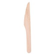 Einwegmesser Holz 16cm, 50Stk.