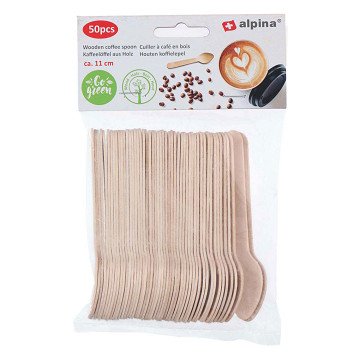 Disposable Tea Spoon Wood 11cm, 50 pcs.