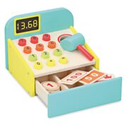Wooden Toy Cash Register with Accessories, 12dlg.