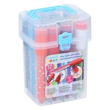 Crayon with Stamp, 12pcs.