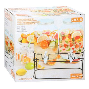 Beverage dispenser, 2x4 liters