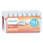 Philips Longlife AAA Battery, 16pcs.