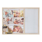 Memoboard und Fotorahmen aus Holz, MDF, 57x41cm