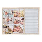 Wooden memo board and photo frame MDF, 57x41cm