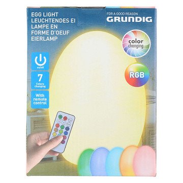 Color Changing Night Lamp in Egg Shape, with Remote Control
