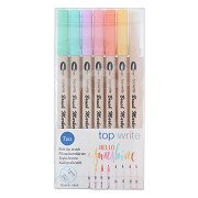 Felt-tip pens/Brushpens Double-sided, 7 pcs.