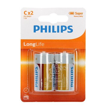 Philips Batterie R14 C Long Life