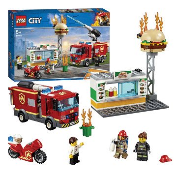 LEGO City 60214 Brand bij het Hamburgerrestaurant