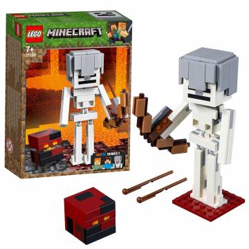 LEGO Minecraft 21150 BigFig Skelet met Magmakubus
