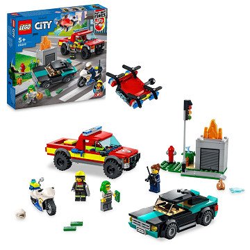 LEGO City 60319 Verfolgungsjagd durch Feuerwehr und Polizei