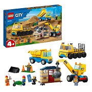 LEGO City 60391 Muldenkipper, Bauwagen und Abbruchkran