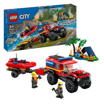 LEGO City 60412 4X4 Feuerwehrauto mit Rettungsboot