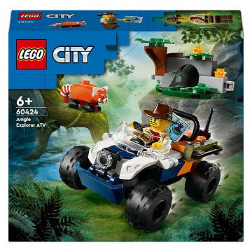LEGO City 60424 Dschungelforscher: Roter Panda-Mission mit Geländewagen