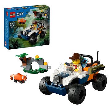 LEGO City 60424 Jungleonderzoekers: Rode Panda-Missie met Terreinwagen