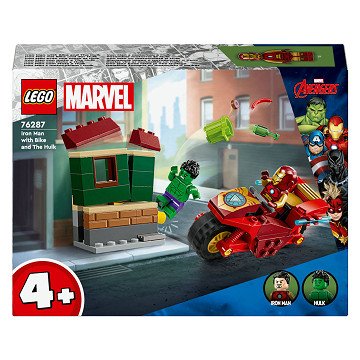 LEGO Super Heroes 76287 Iron Man with Motorcycle and The Hulk